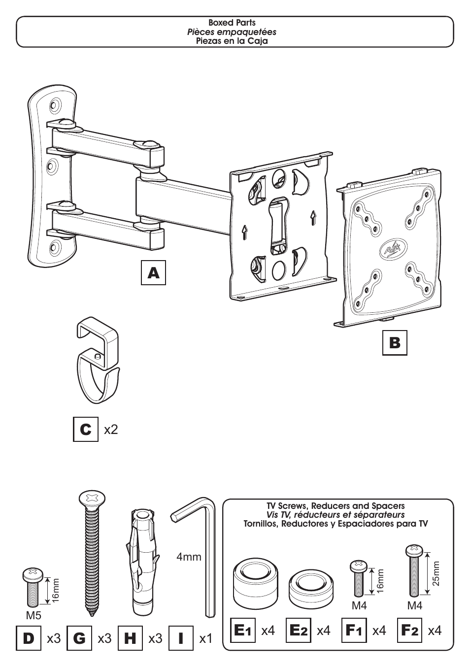 AVF Group GL104: TV Wall Mount User Manual | Page 4 / 12