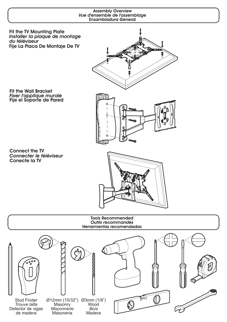 AVF Group GL604: TV Wall Mount User Manual | Page 2 / 14