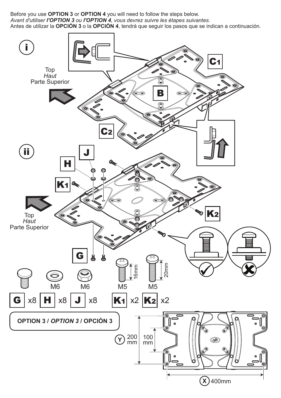 Hi ii | AVF Group GL604: TV Wall Mount User Manual | Page 8 / 14