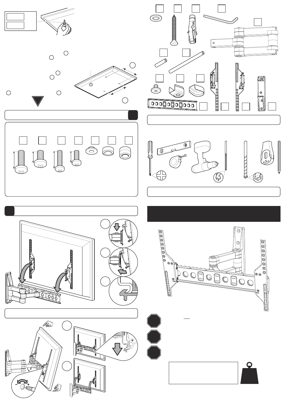 AVF Group NEL604B: TV Wall Mount User Manual | 2 pages