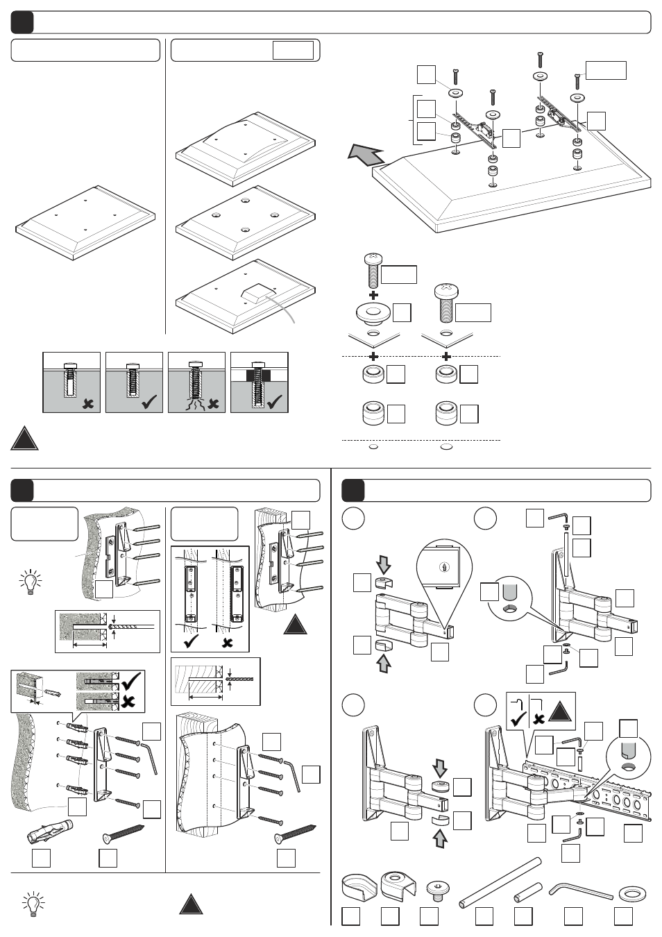 Iii iv | AVF Group NEL604B: TV Wall Mount User Manual | Page 2 / 2