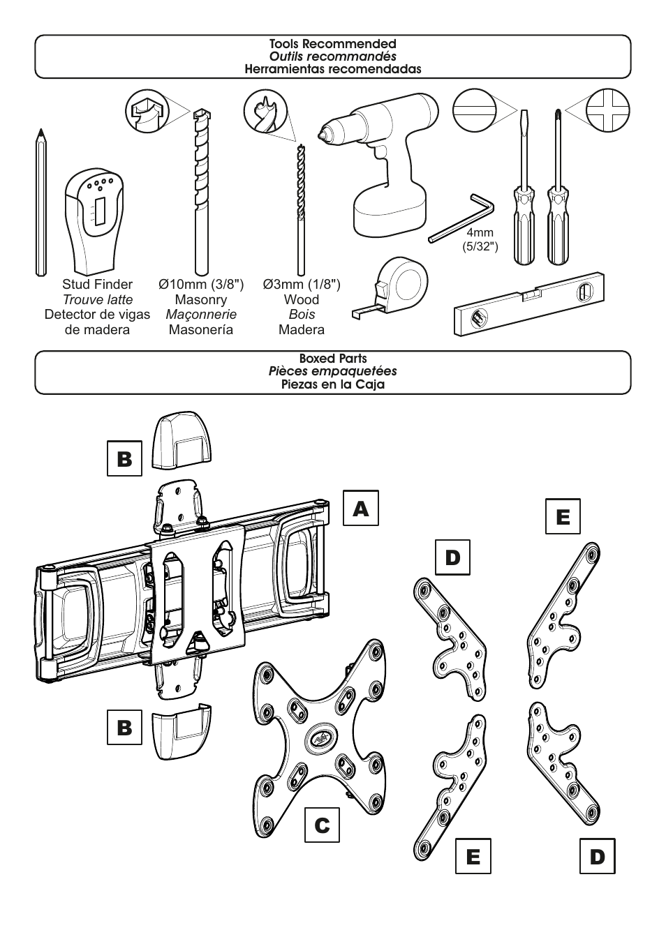 AVF Group ZNL454: TV Wall Mount User Manual | Page 4 / 16