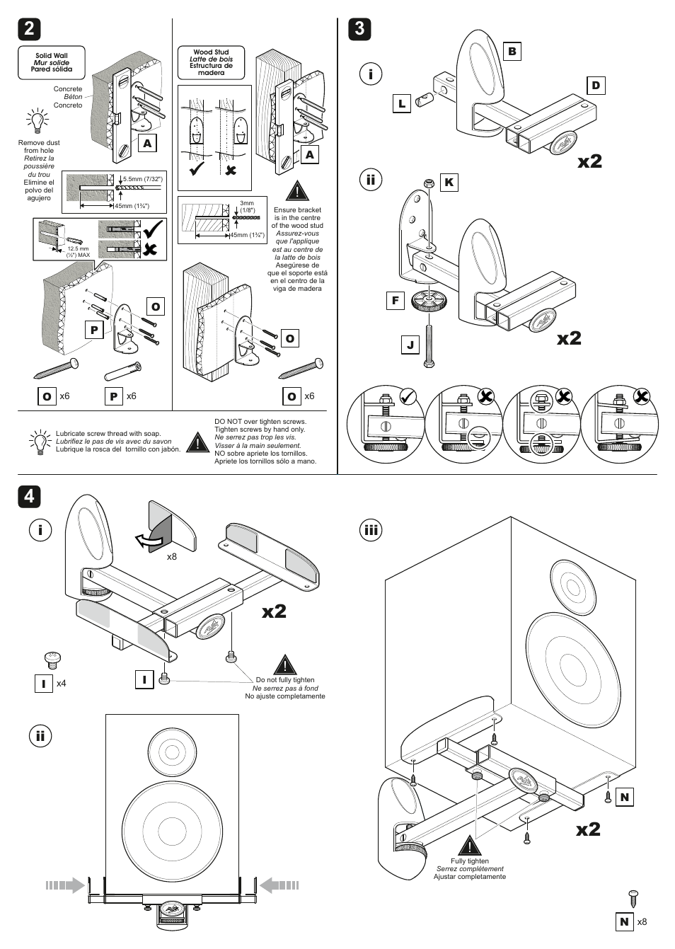 AVF Group EAK70B: Surround Sound Speaker Mounts User Manual | Page 2 / 2
