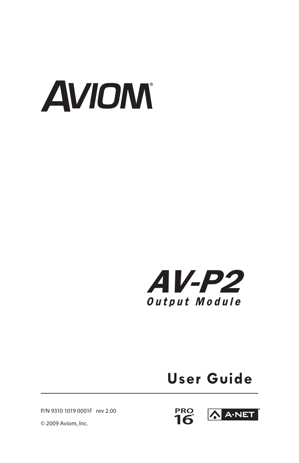 Aviom AV-P2 User Manual | 39 pages