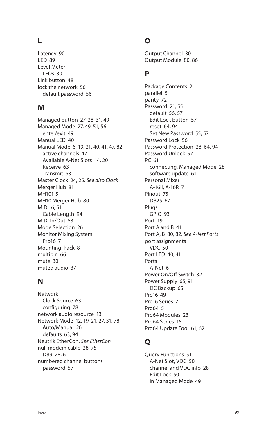Aviom 6416dio User Manual | Page 109 / 113