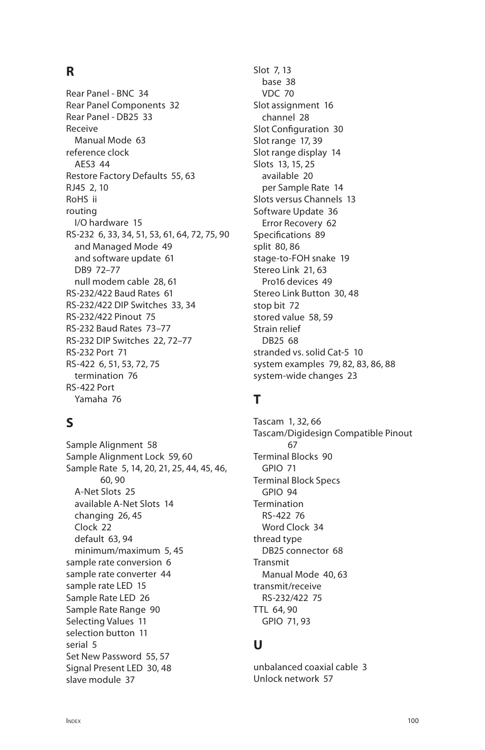 Aviom 6416dio User Manual | Page 110 / 113