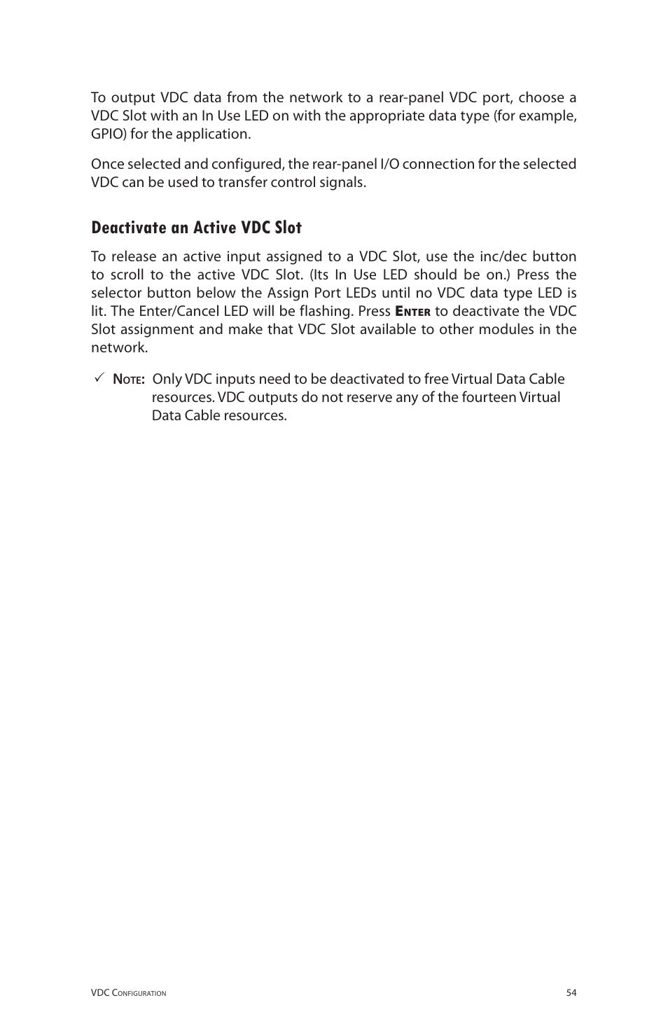 Deactivate an active vdc slot | Aviom 6416dio User Manual | Page 64 / 113