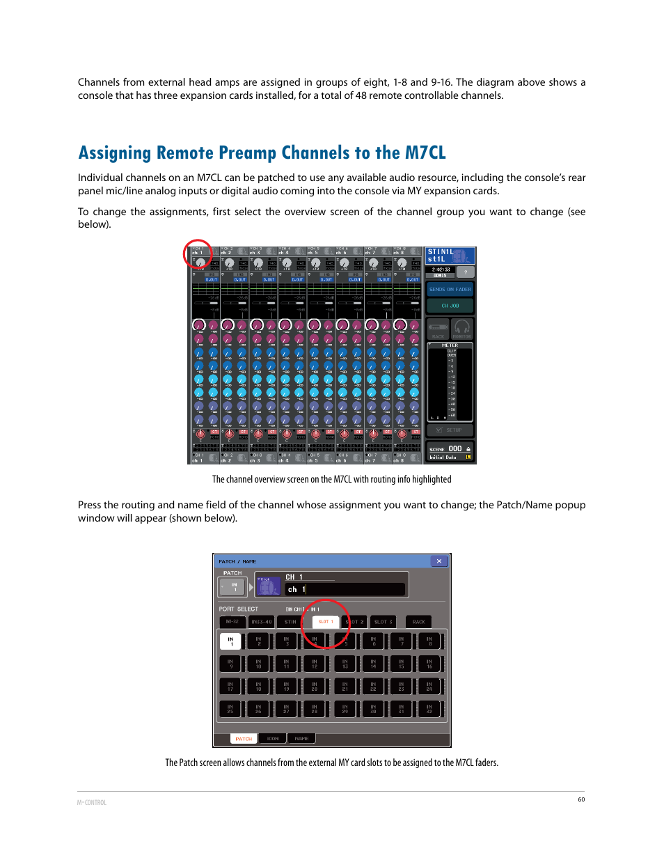 Assigning remote preamp channels to the m7cl | Aviom 6416Y2 User Manual | Page 70 / 92