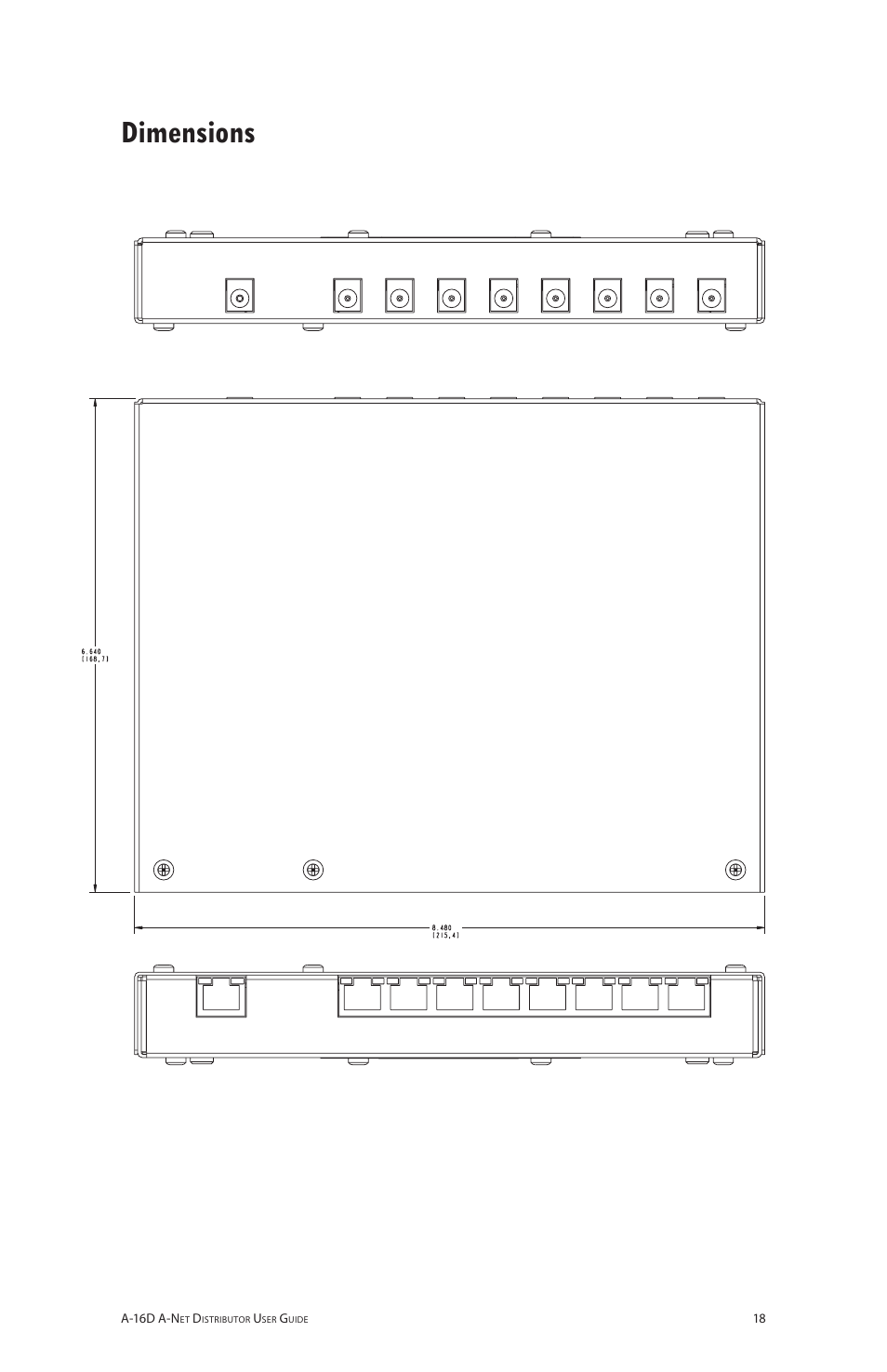 Dimensions | Aviom A-16D User Manual | Page 25 / 30