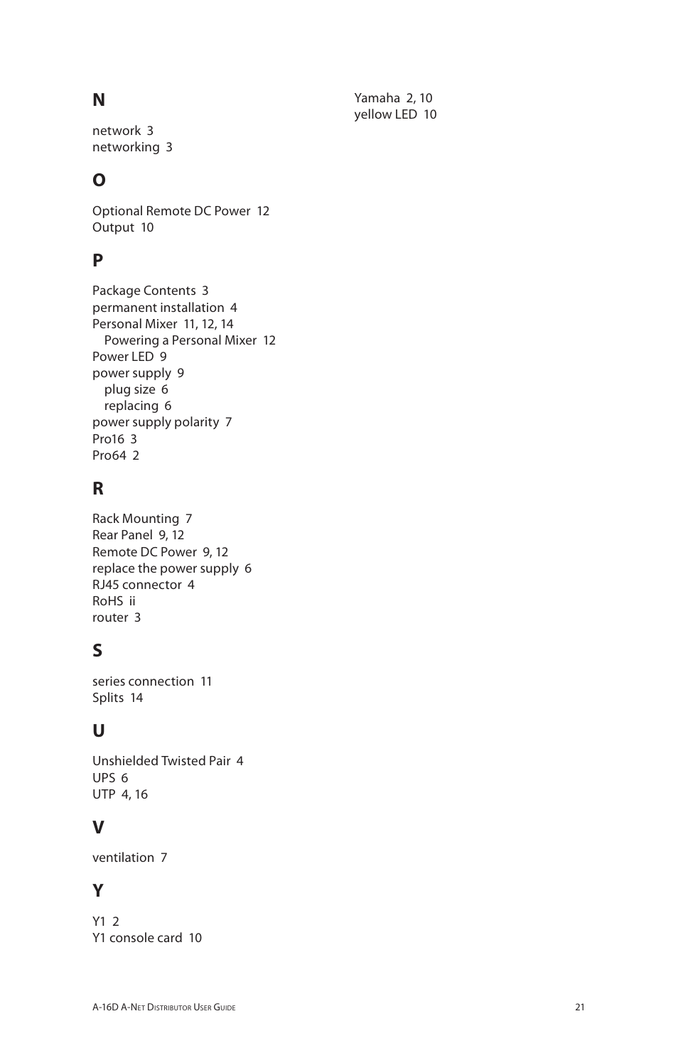 Aviom A-16D User Manual | Page 28 / 30