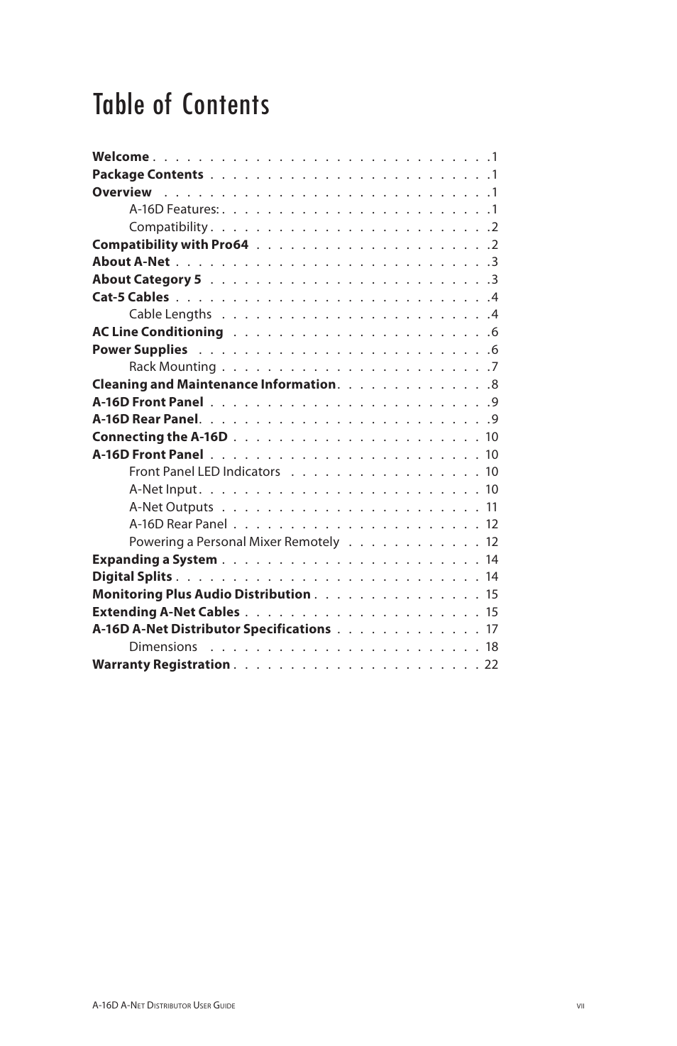 Aviom A-16D User Manual | Page 7 / 30