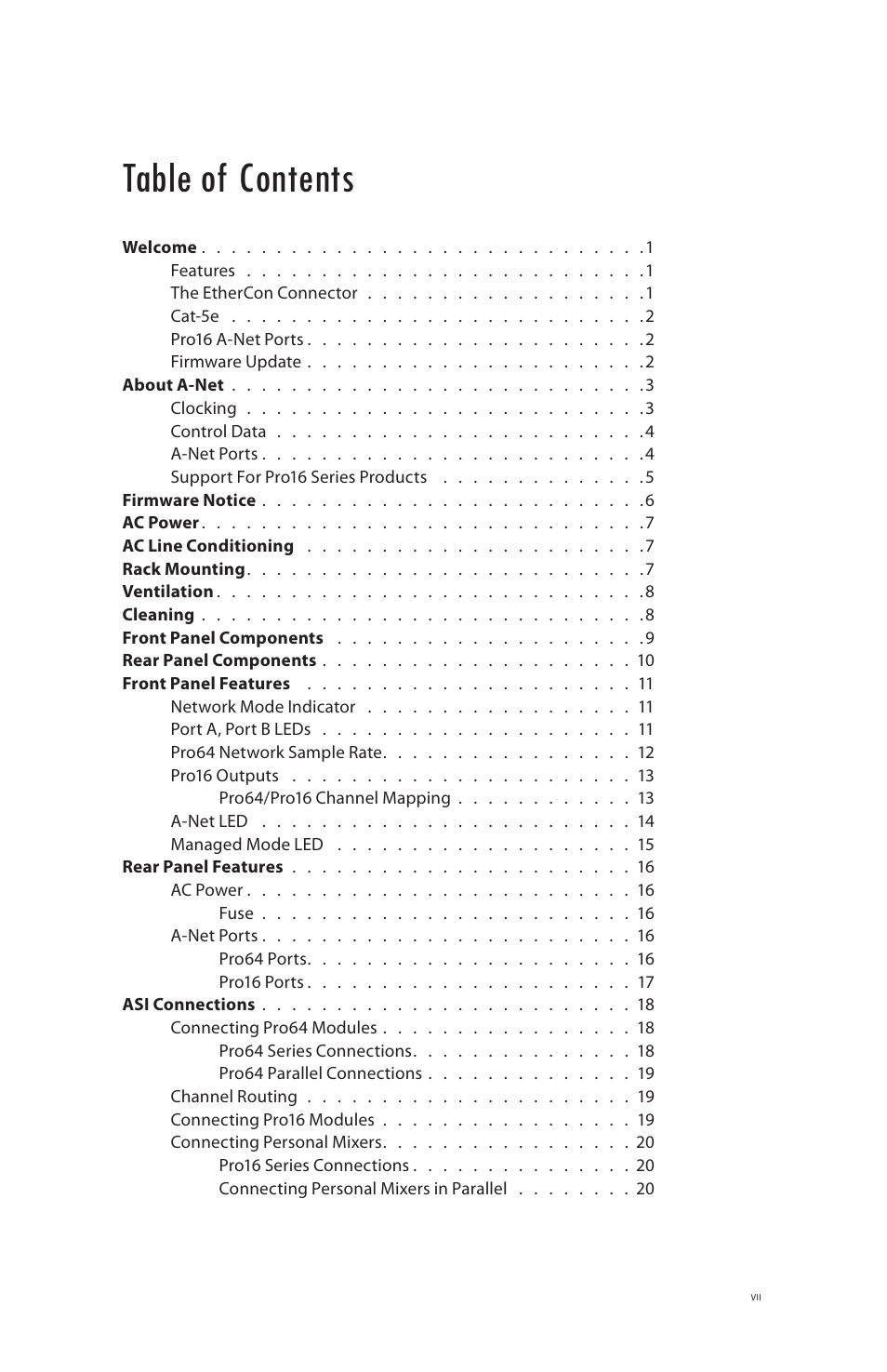 Aviom ASI User Manual | Page 7 / 40