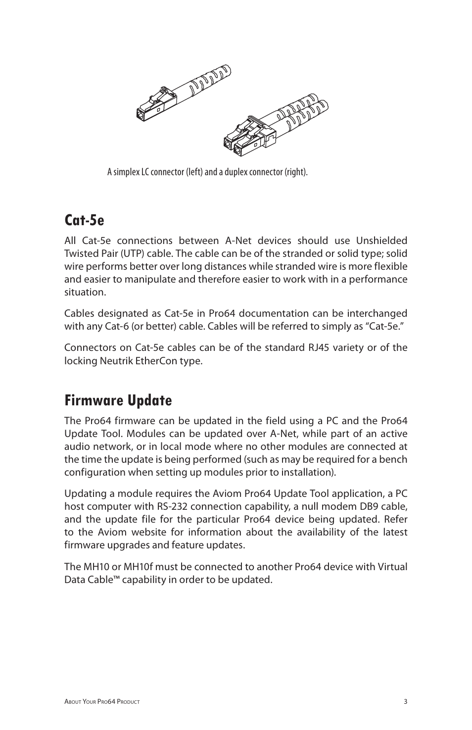 Cat-5e, Firmware update, Cat‑5e firmware update | Aviom MH10f User Manual | Page 10 / 41
