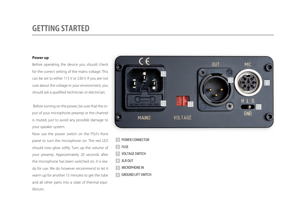 Getting started | Brauner Microphones Valvet X pure cardioid User Manual | Page 6 / 10