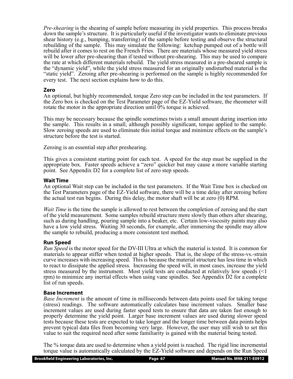 Brookfield DV-III Ultra Rheometer User Manual | Page 67 / 133