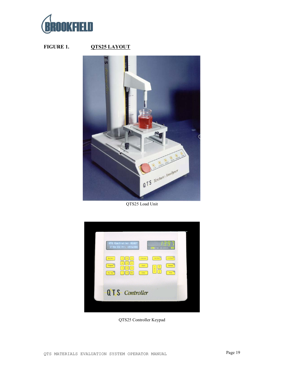 Brookfield QTS25 Texture Analyzer User Manual | Page 19 / 22