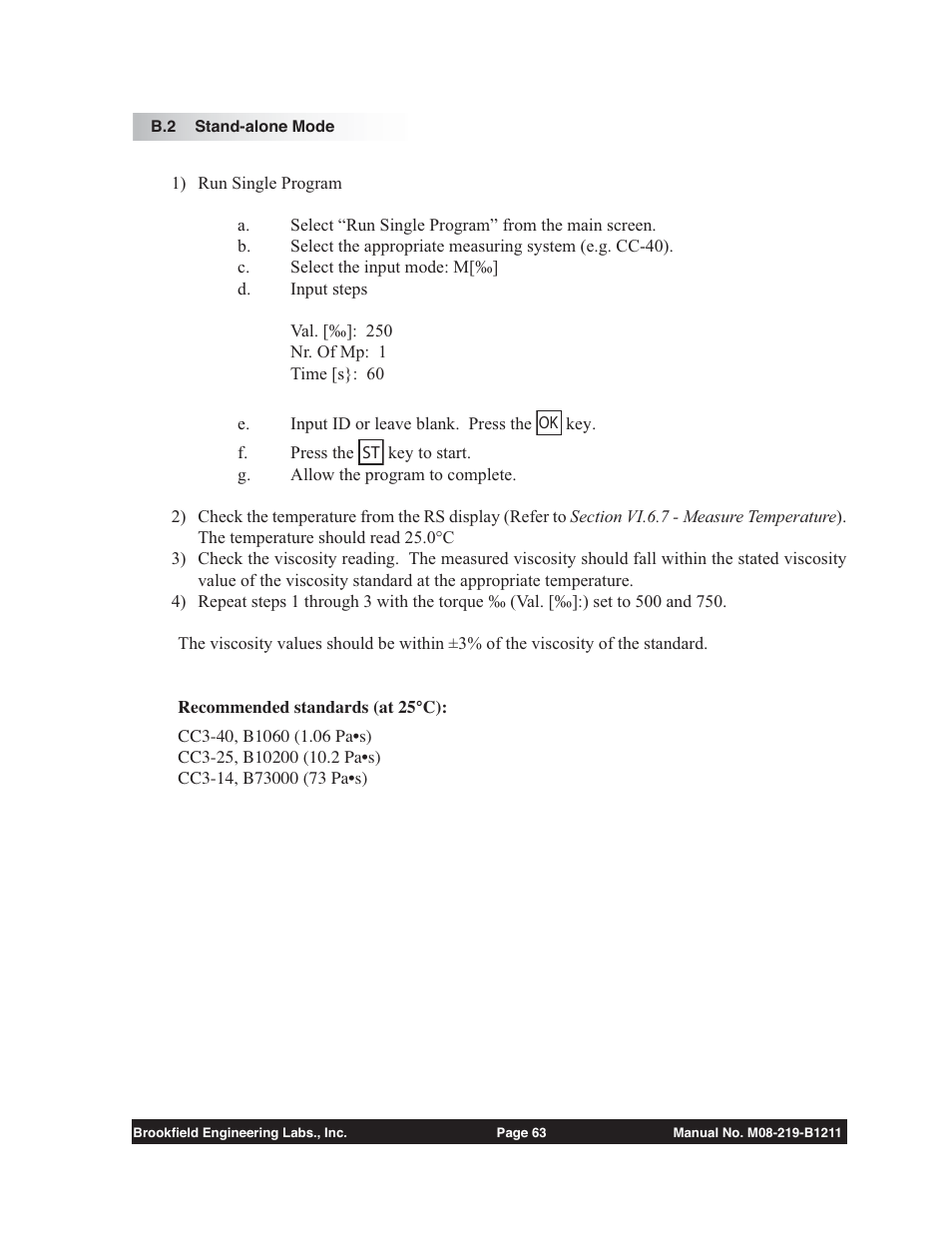 Brookfield R/S Coaxial Cylinder Rheometer User Manual | Page 63 / 81