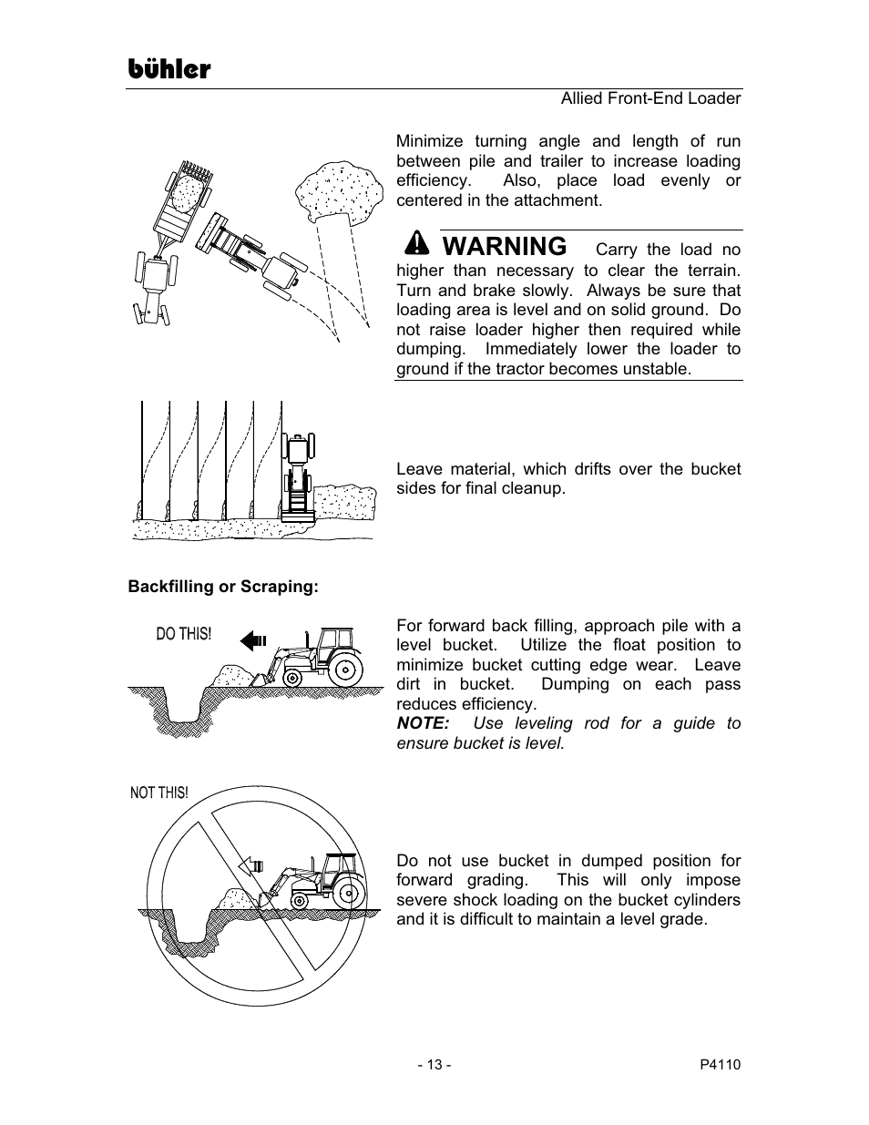 Bühler, Warning | Buhler 2895 User Manual | Page 15 / 46