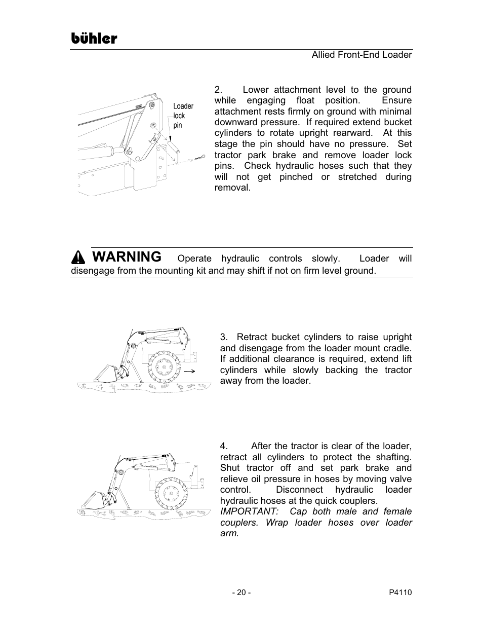 Bühler, Warning | Buhler 2895 User Manual | Page 22 / 46