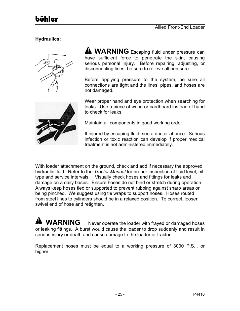 Bühler, Warning | Buhler 2895 User Manual | Page 27 / 46