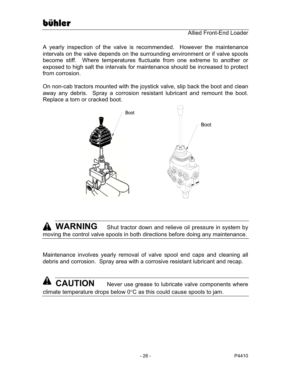 Bühler, Warning, Caution | Buhler 2895 User Manual | Page 28 / 46