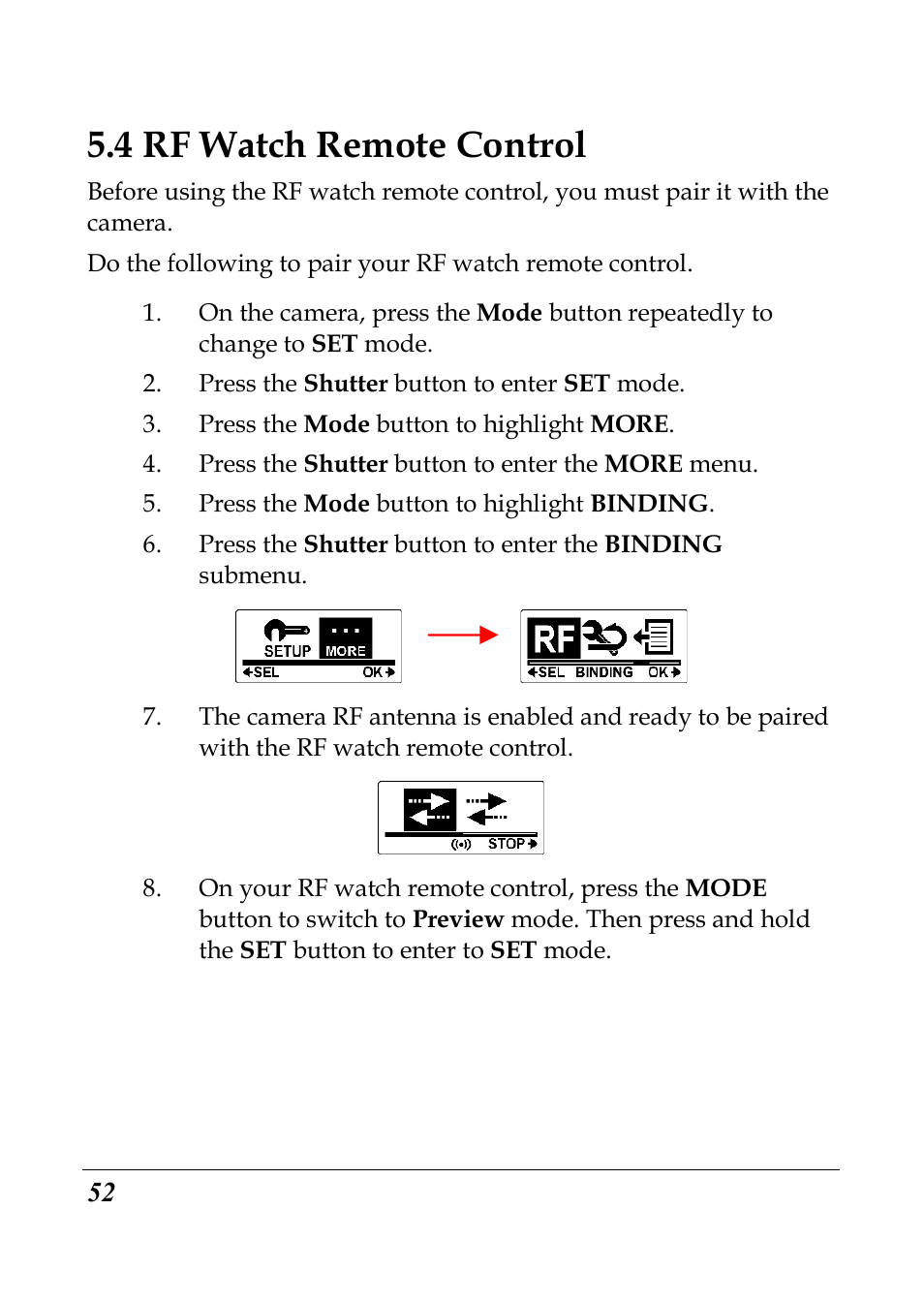 4 rf watch remote control | Flylink Full HD WIFI User Manual | Page 63 / 69