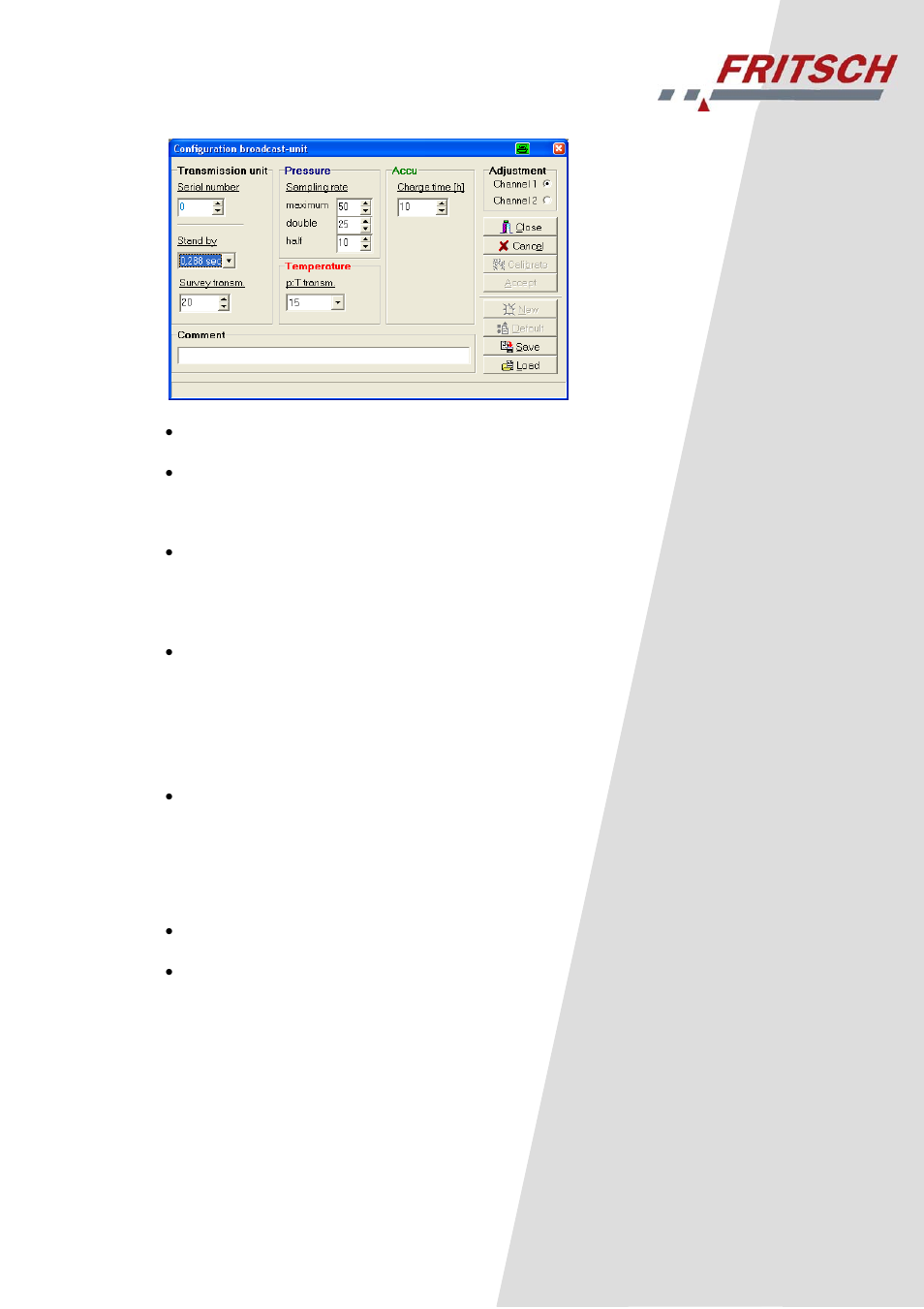 FRITSCH PULVERISETTE 6 classic line User Manual | Page 13 / 26