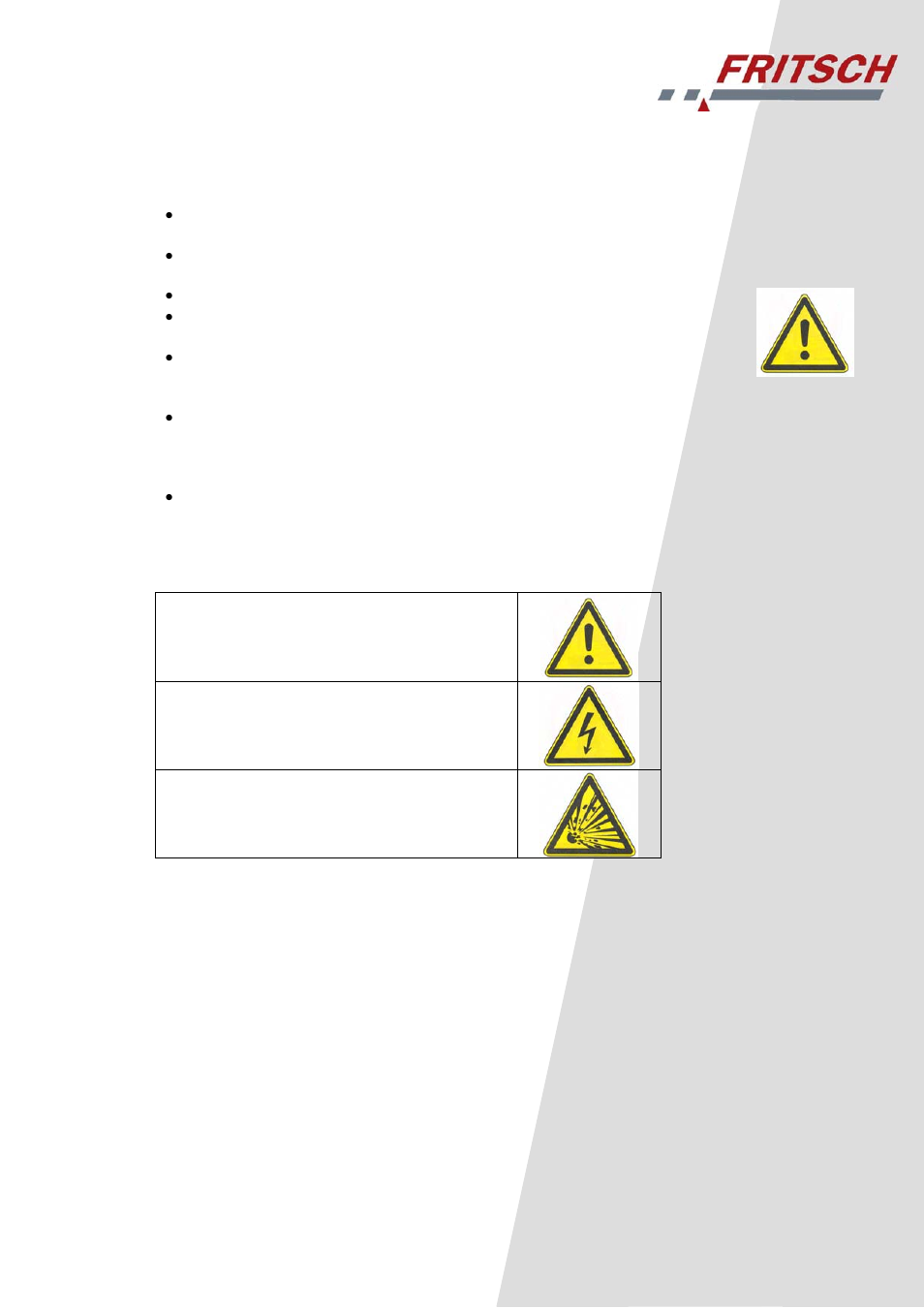 1general information / introduction | FRITSCH PULVERISETTE 6 classic line User Manual | Page 4 / 26