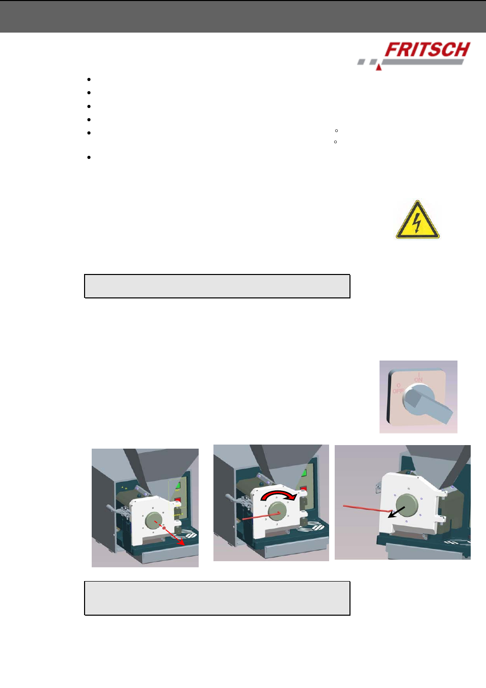 5 ambience conditions, 6 electrical connection, 7 before switching on for the first time | FRITSCH PULVERISETTE 25 User Manual | Page 17 / 44