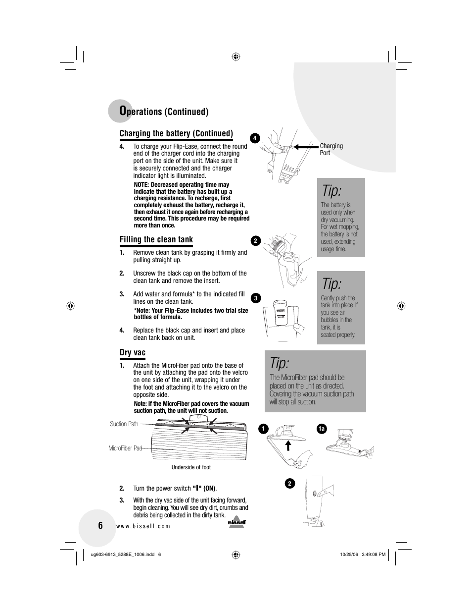 Perations (continued) 6 | Bissell 5288 User Manual | Page 6 / 12