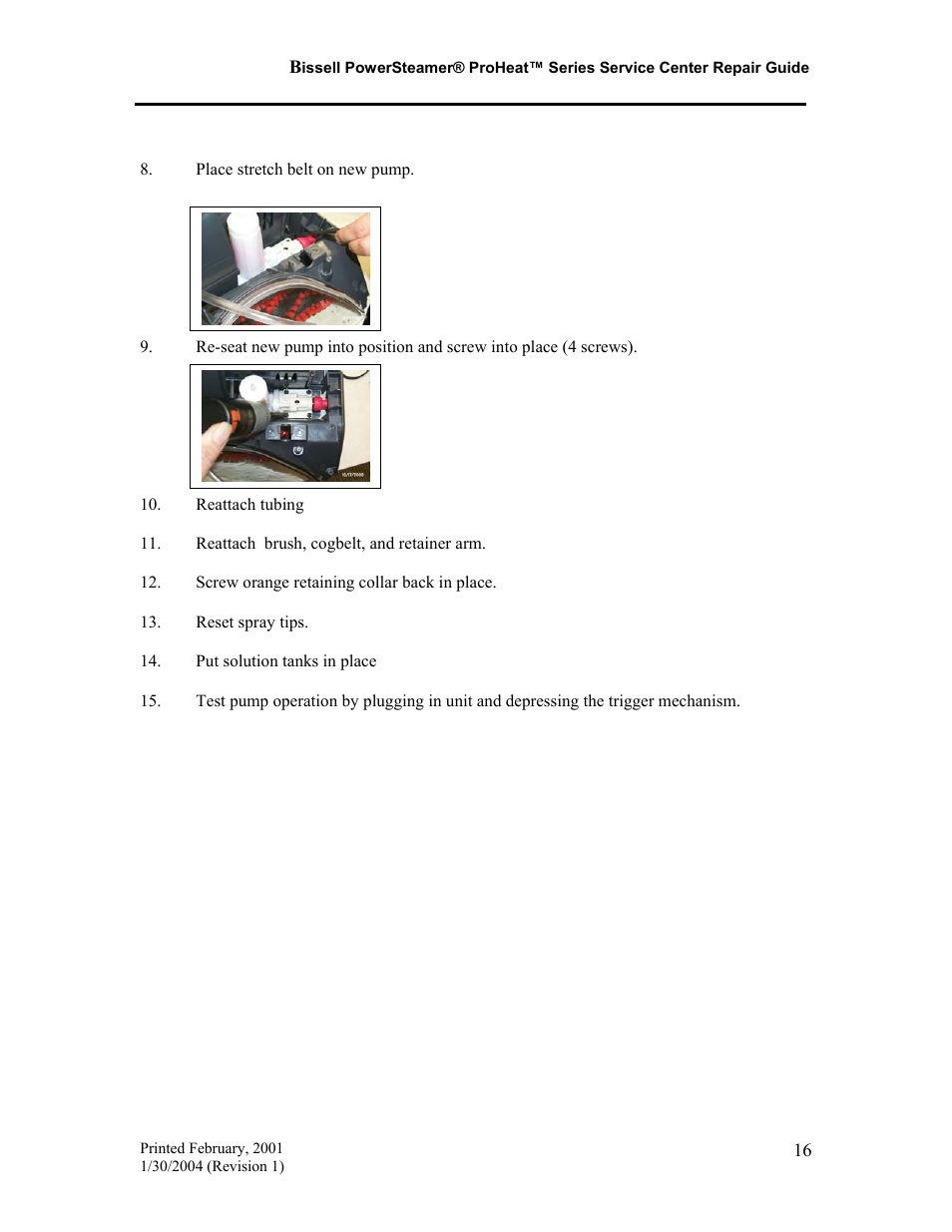 Bissell PROHEAT PRO-TECH 7920 User Manual | Page 17 / 22