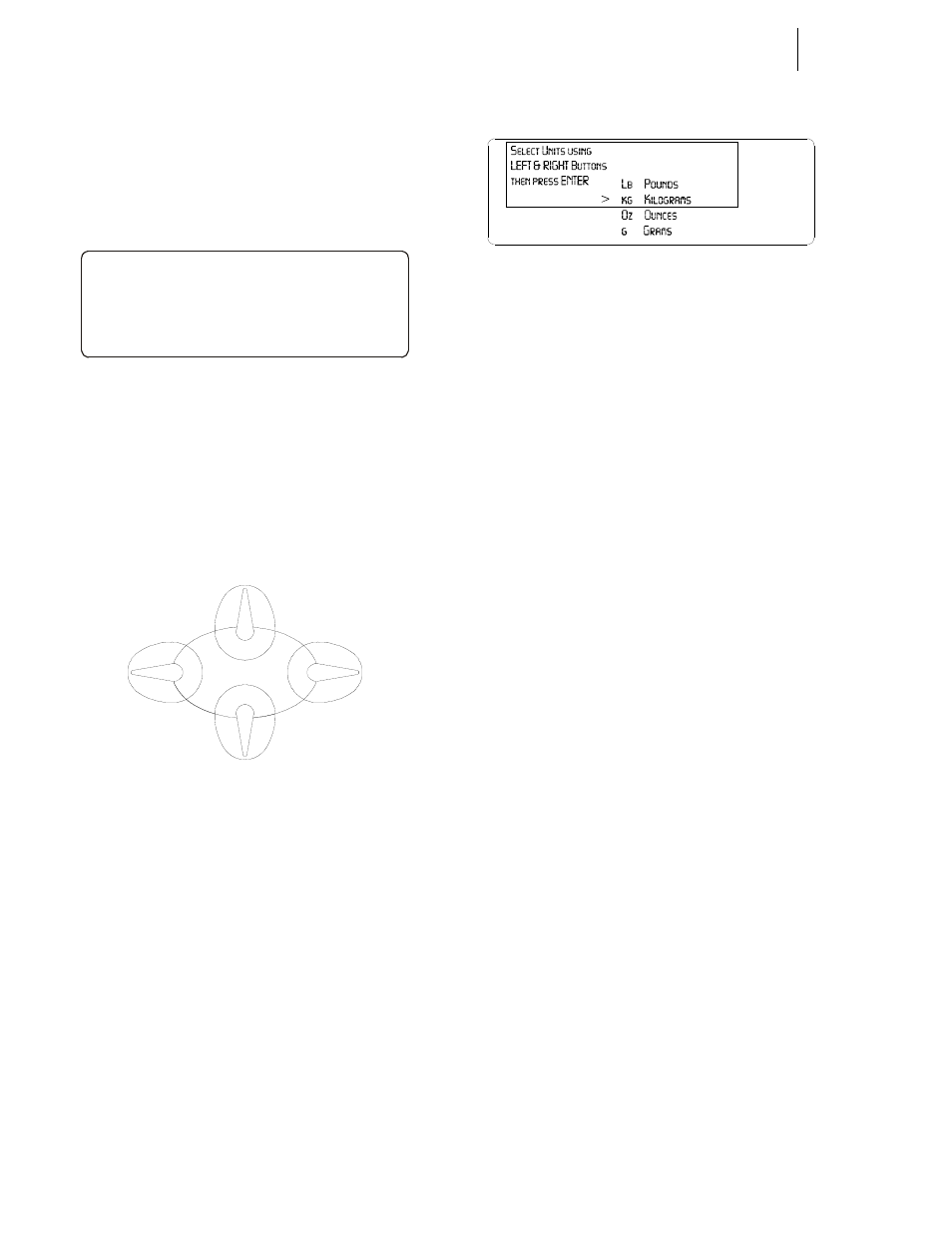 Clear button ingr./1 button 2/abc button, Filler/print screen default, Directional buttons | List selection/enter button | Hardy HI 3010 Filler/Dispenser Controller User Manual | Page 25 / 92