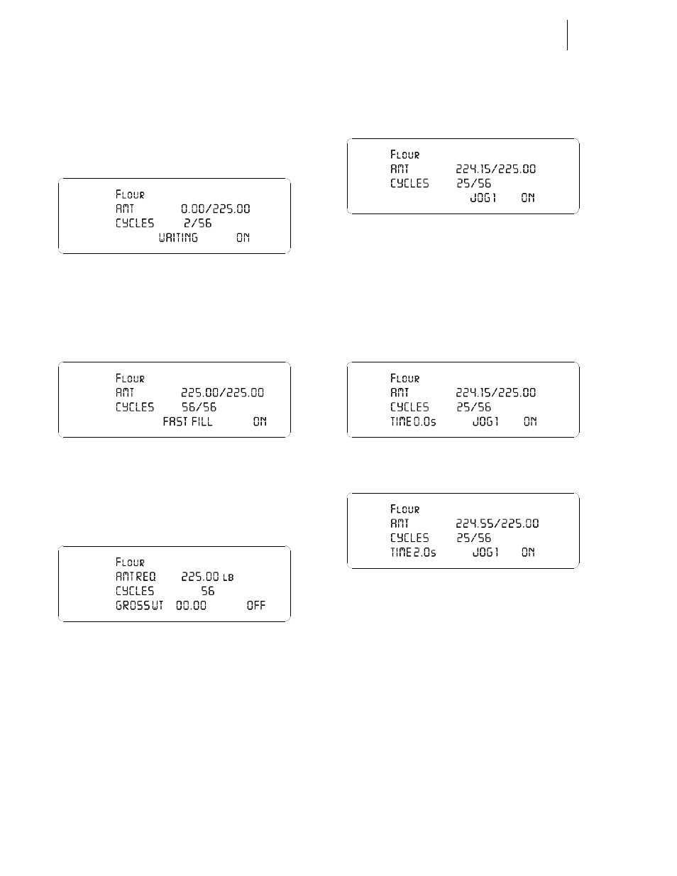 Jog function, Beginning fill cycle #2, 27 last fill cycle | 28 standby menu, 29 jog on display, 30 jog 1 display, 31 jog display/jog 1 2.0 seconds | Hardy HI 3010 Filler/Dispenser Controller User Manual | Page 31 / 92