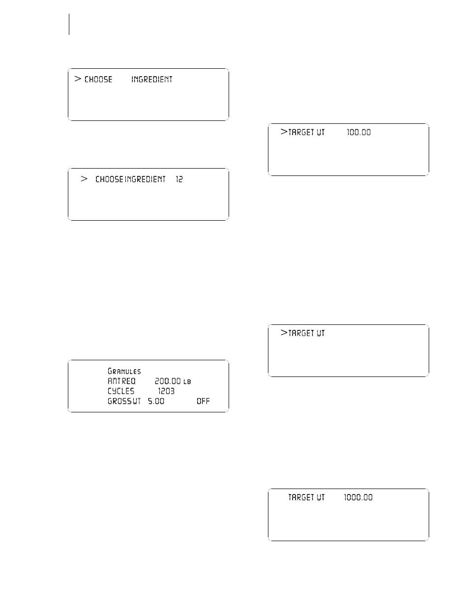 Fig. 5-12 press the clear button to clear, 17 target wt/new value | Hardy HI 3010 Filler/Dispenser Controller User Manual | Page 70 / 92