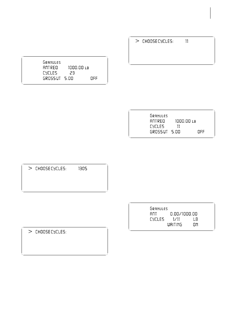 23 waiting to dispense on | Hardy HI 3010 Filler/Dispenser Controller User Manual | Page 71 / 92
