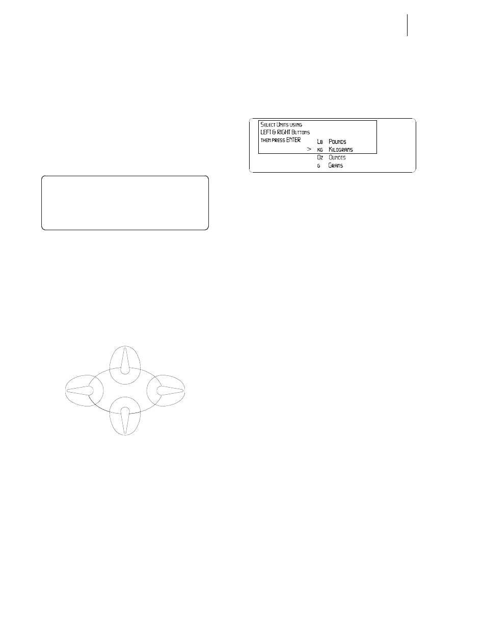 Print screen default, Directional buttons, List selection/enter button | Hardy HI 3010 Filler/Dispenser Controller User Manual | Page 38 / 165