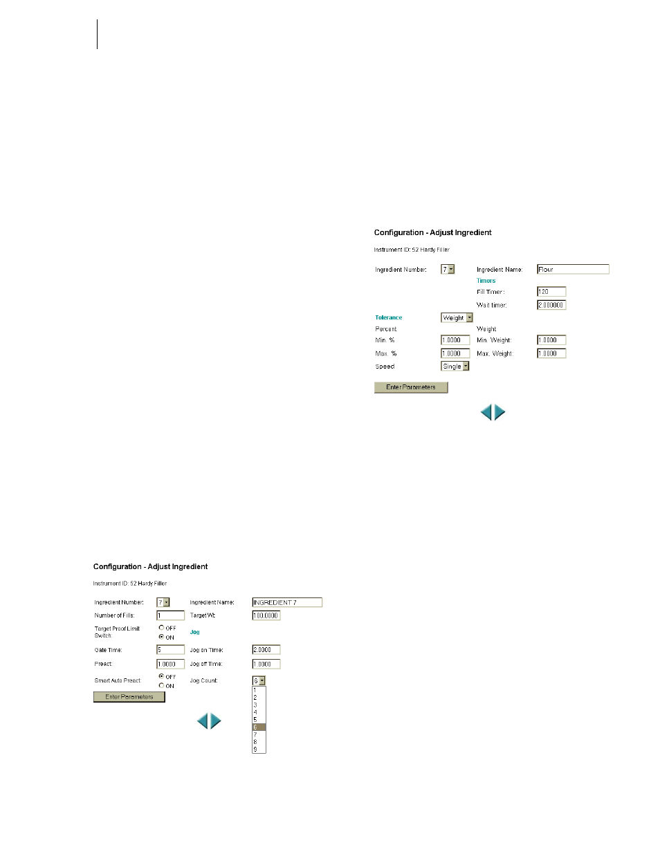 Setting jog count | Hardy HI 3010 Filler/Dispenser Controller User Manual | Page 65 / 165