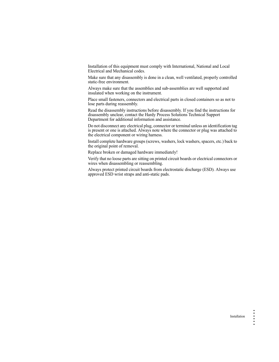 Disassembly and reassembly notes and cautions | Hardy HI 6300 Series User Manual | Page 29 / 156