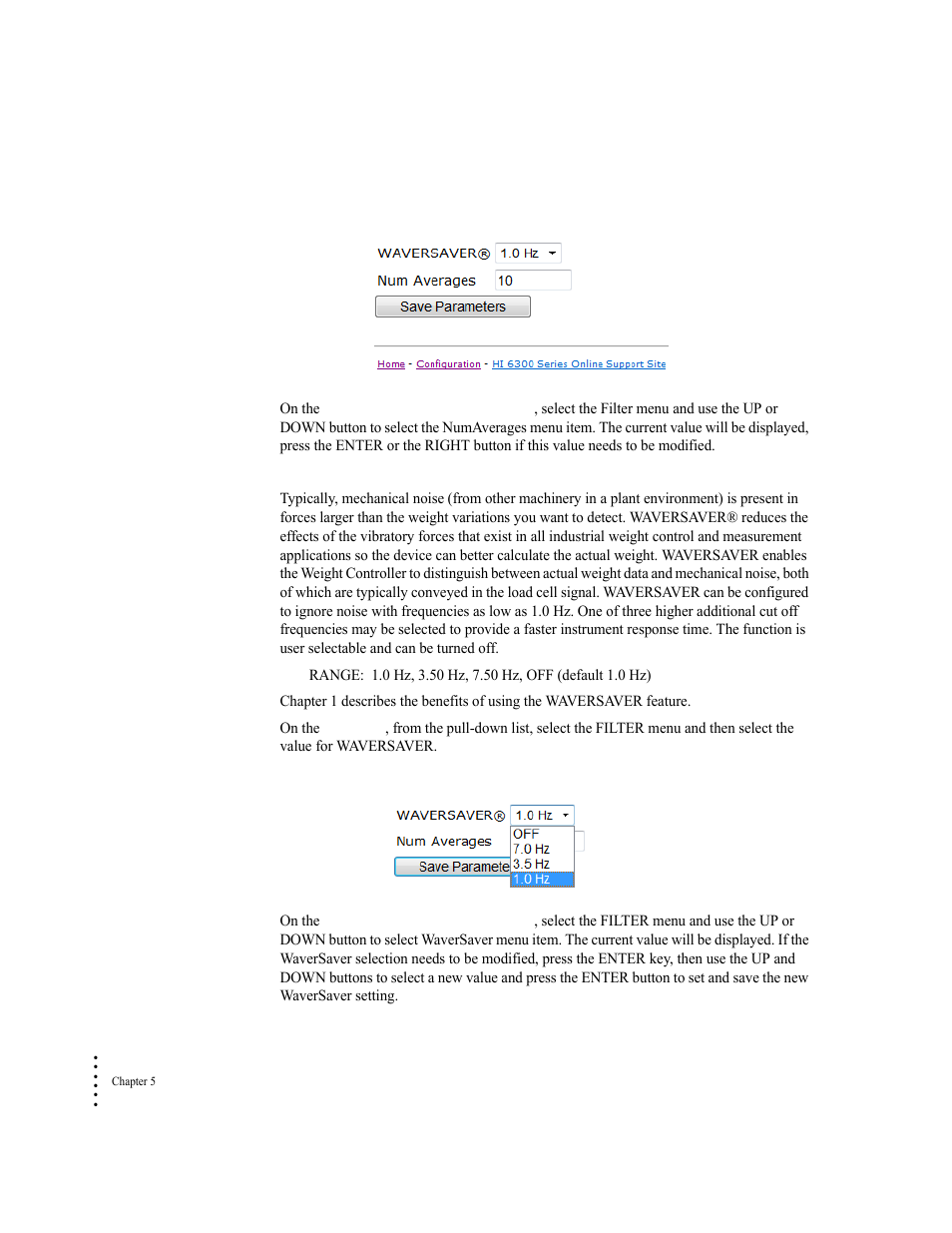 Waversaver® parameter | Hardy HI 6300 Series User Manual | Page 74 / 156