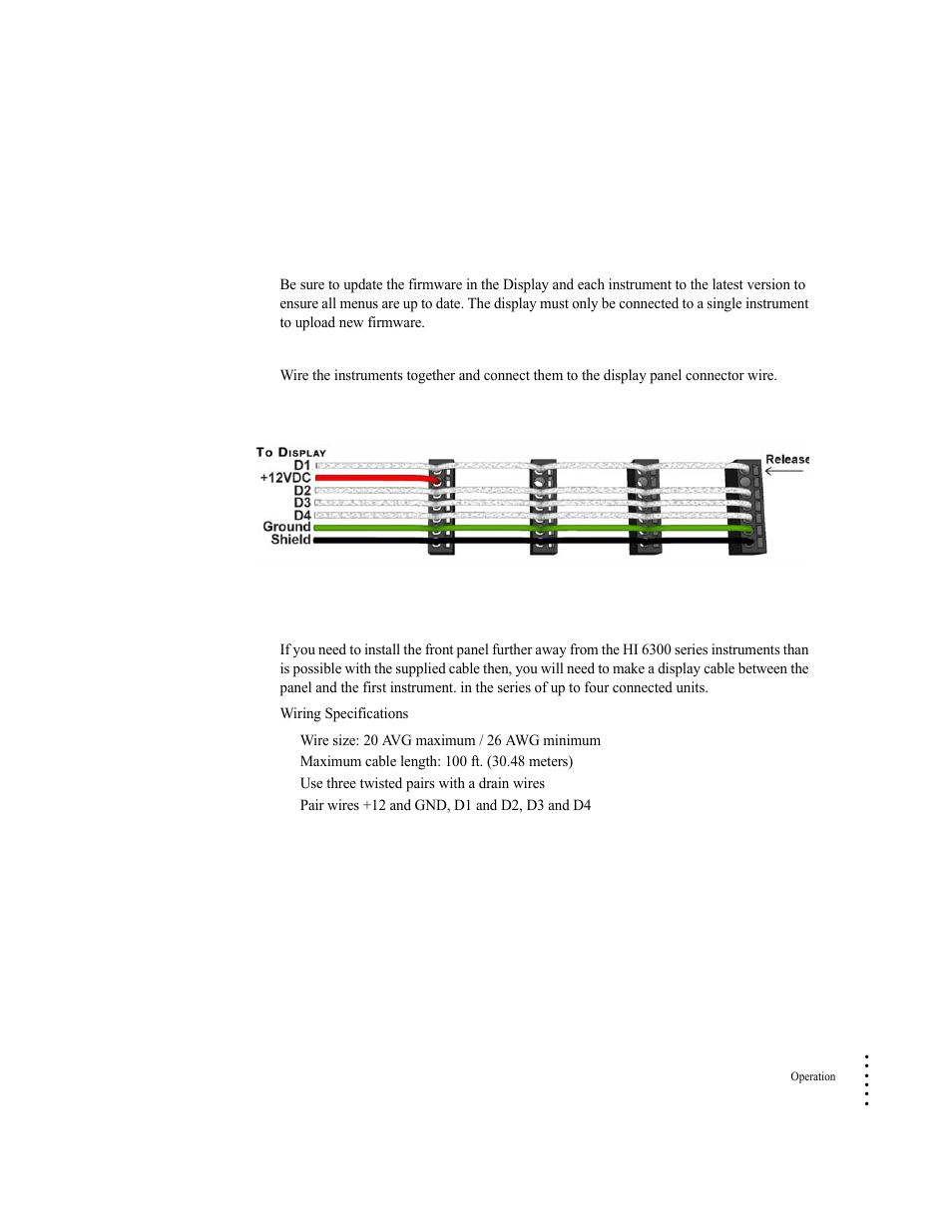 Split screen mode, Making longer display interface cables | Hardy HI 6300 Series User Manual | Page 113 / 168