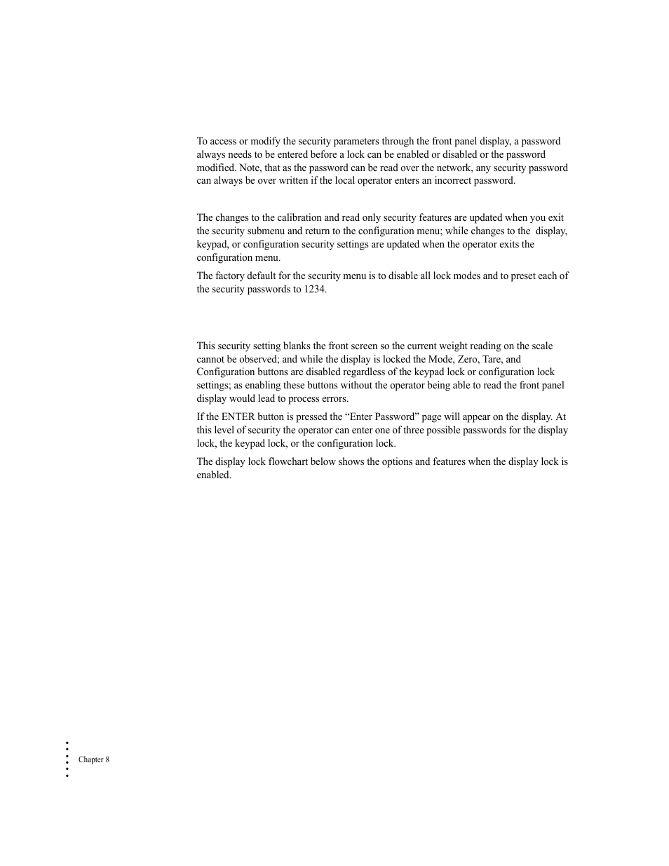 The display lock | Hardy HI 6300 Series User Manual | Page 118 / 168