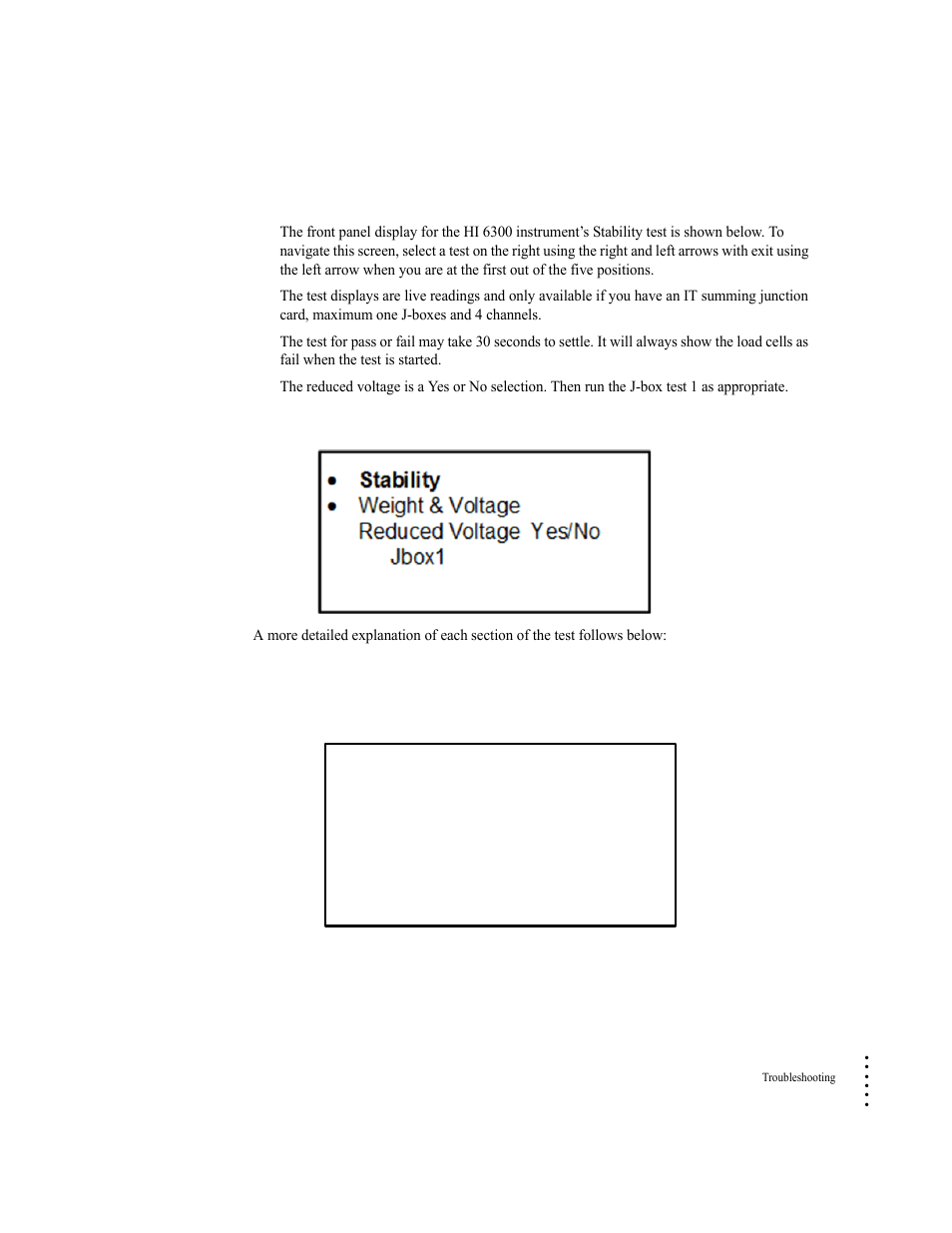 Trouble shooting using integrated technician (it®), Stability test all, Trouble shooting using integrated technician (it | Hardy HI 6300 Series User Manual | Page 129 / 168