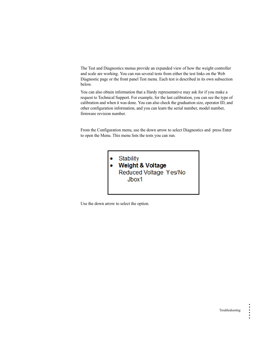 Tests and diagnostics | Hardy HI 6300 Series User Manual | Page 149 / 168