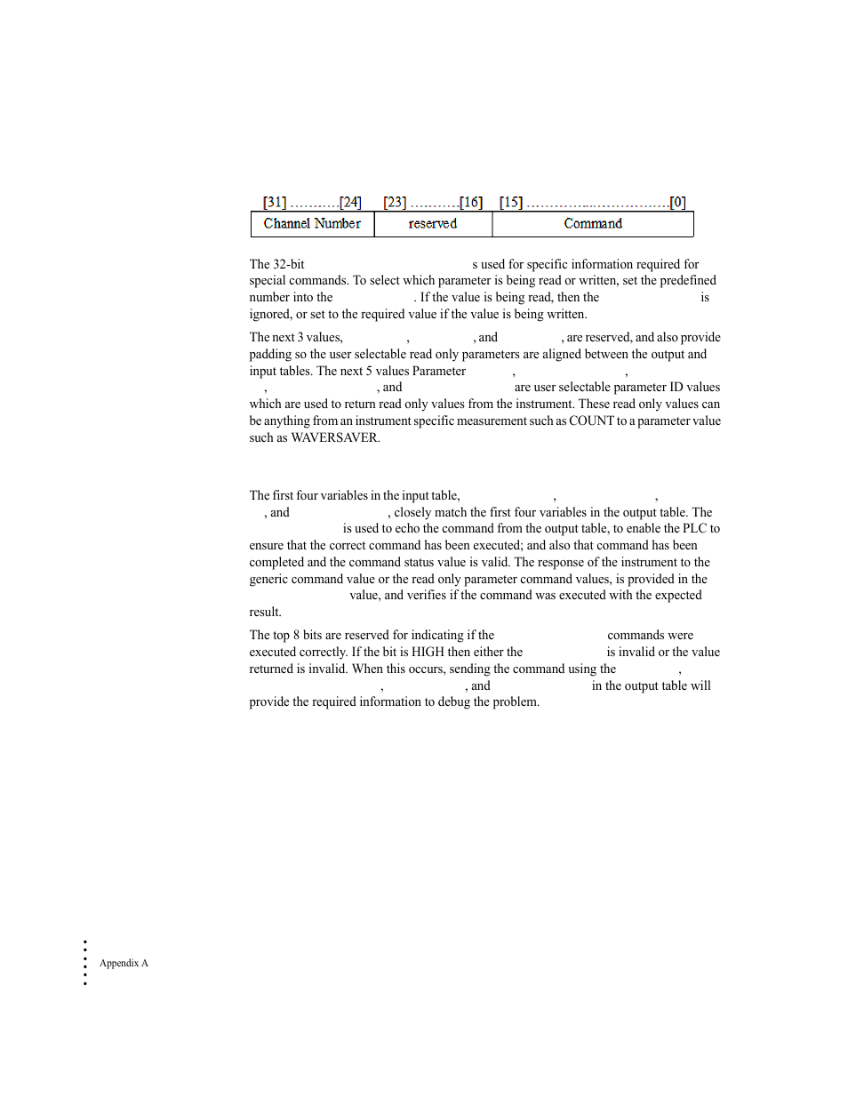 Input table description | Hardy HI 6300 Series User Manual | Page 158 / 168