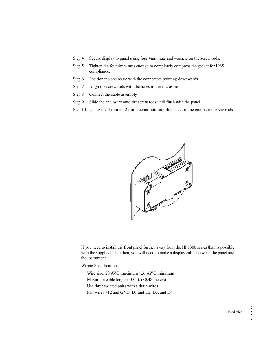 Making longer display interface cables | Hardy HI 6300 Series User Manual | Page 23 / 168