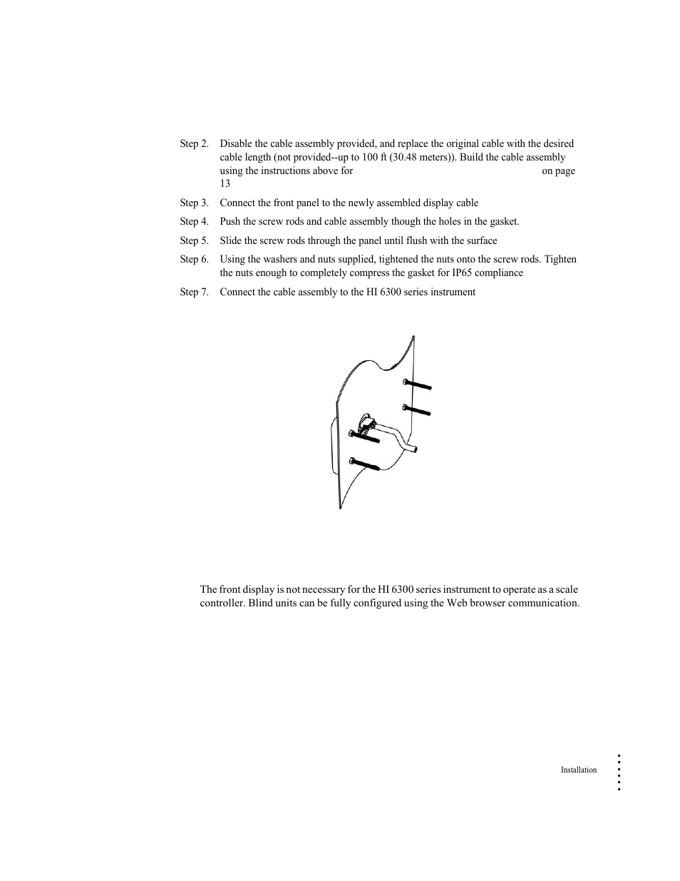Blind unit (no display) | Hardy HI 6300 Series User Manual | Page 29 / 168