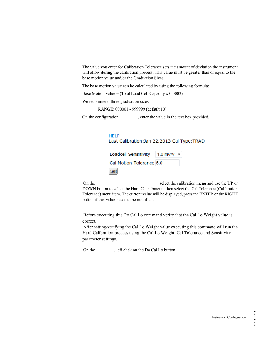 Cal tolerance parameter | Hardy HI 6300 Series User Manual | Page 59 / 168
