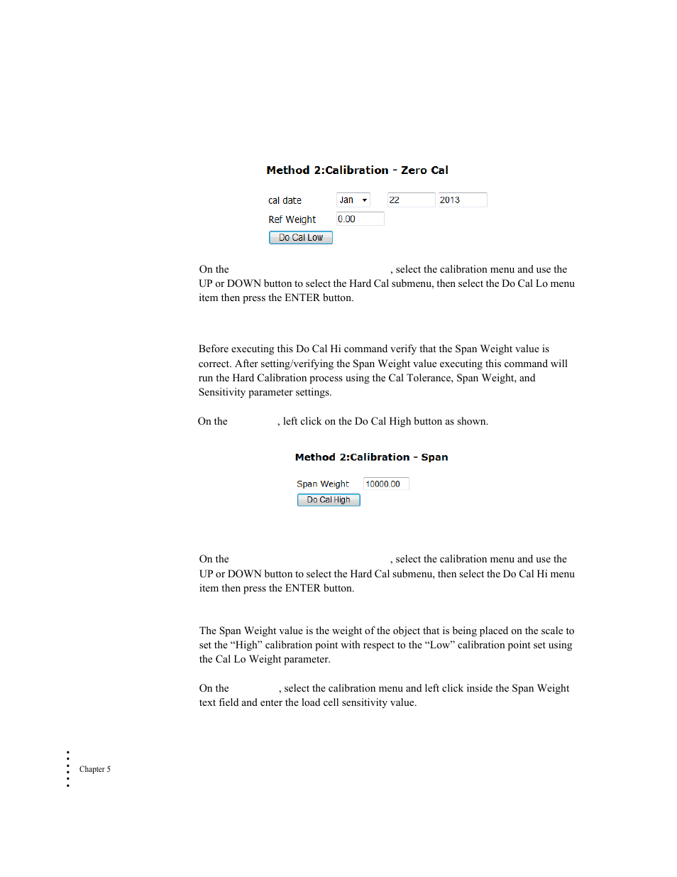 Span weight parameter | Hardy HI 6300 Series User Manual | Page 60 / 168