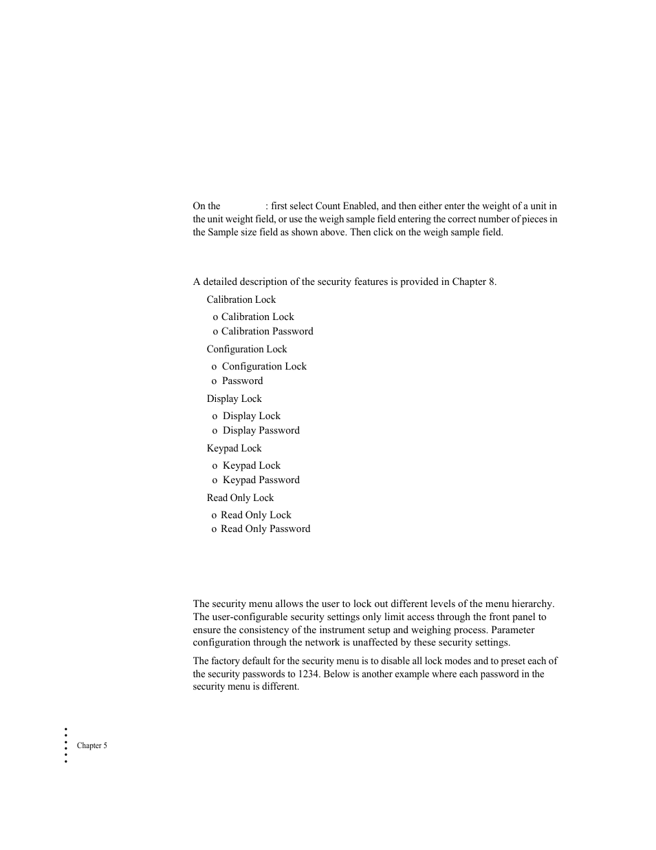Security parameter menu | Hardy HI 6300 Series User Manual | Page 86 / 168