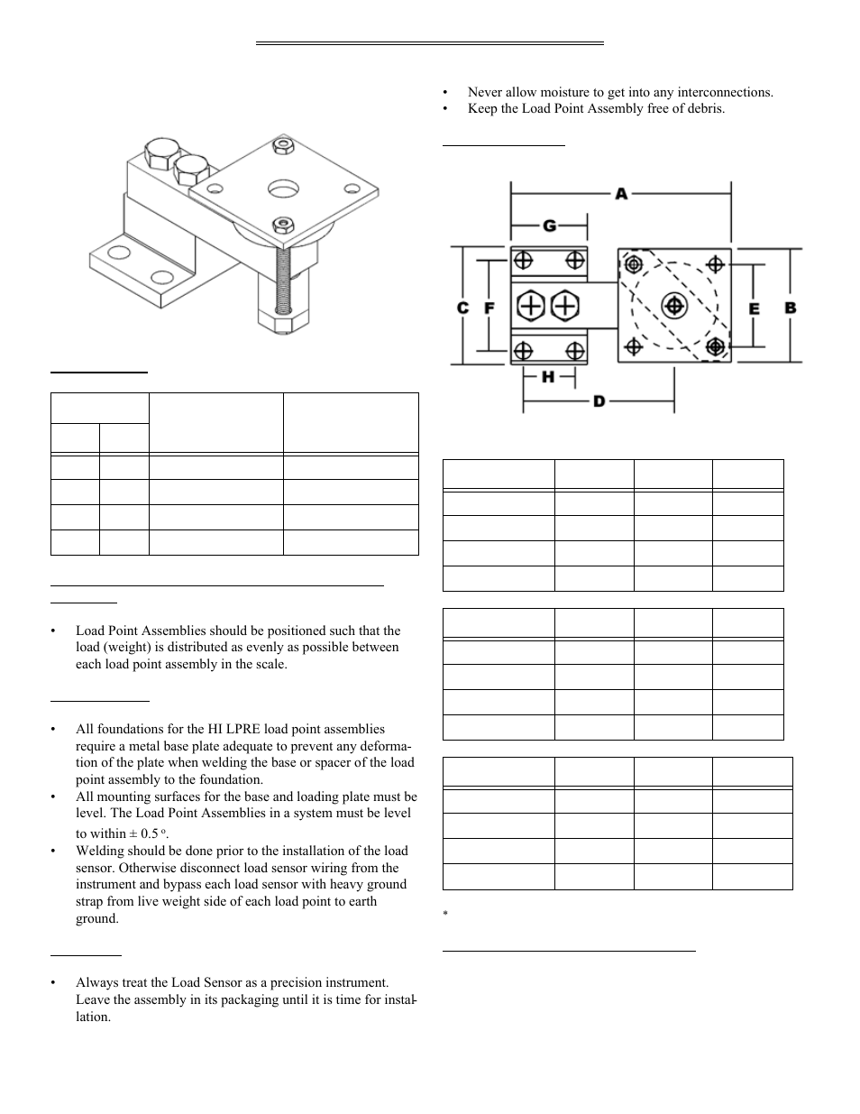 Hardy Advantage Lite HI LPRE Load Points User Manual | 2 pages